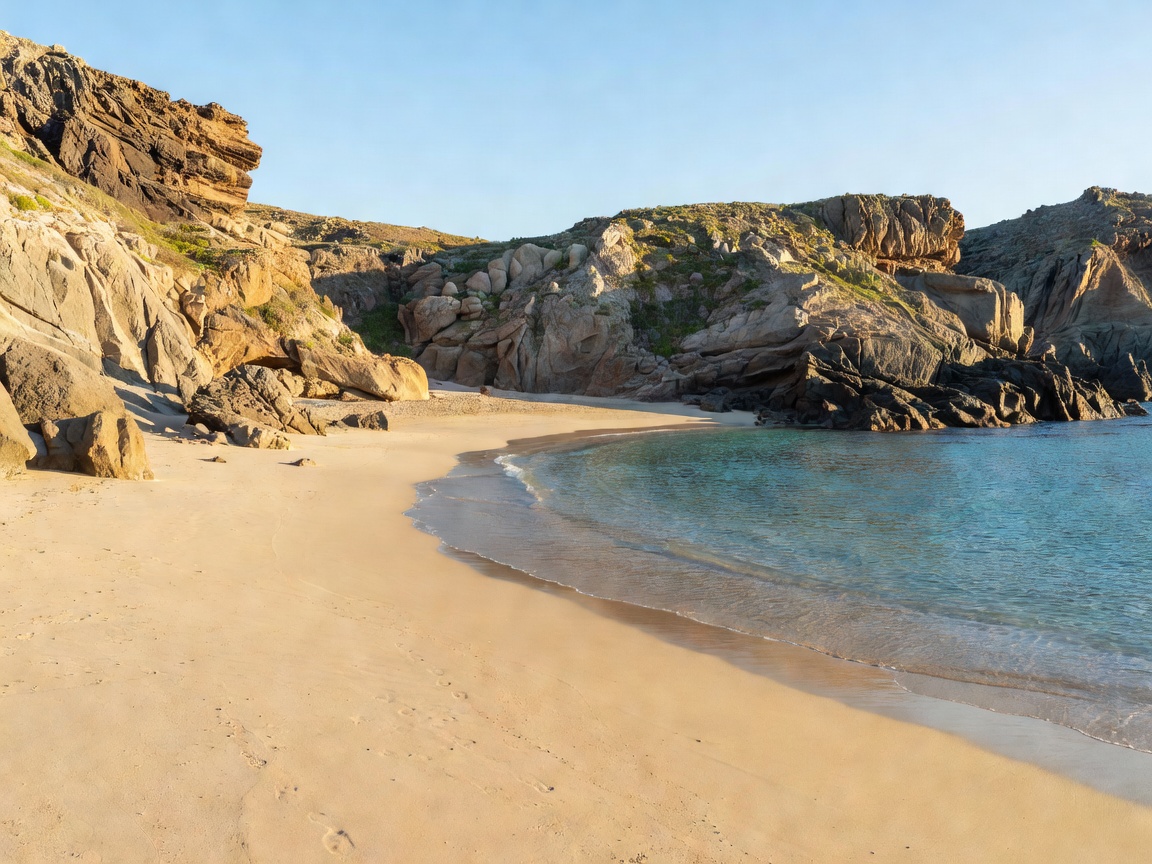 Secluded sandy cove in Cabo de Gata Andalucia